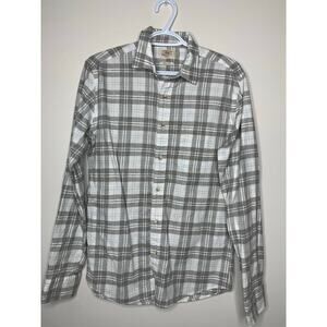 Faherty 100% Organic Cotton Plaid Checked Button Down Top